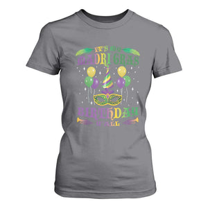 Funny It's My Mardi Gras Birthday Y'all T Shirt For Women TS09 Charcoal Print Your Wear