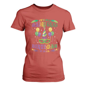 Funny It's My Mardi Gras Birthday Y'all T Shirt For Women TS09 Red Print Your Wear