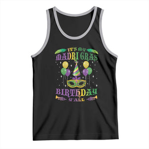 Funny It's My Mardi Gras Birthday Y'all Tank Top TS09 Black Athletic Heather Print Your Wear