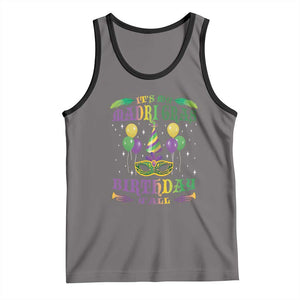 Funny It's My Mardi Gras Birthday Y'all Tank Top TS09 Deep Heather Black Print Your Wear