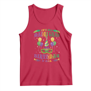 Funny It's My Mardi Gras Birthday Y'all Tank Top TS09 Red Print Your Wear