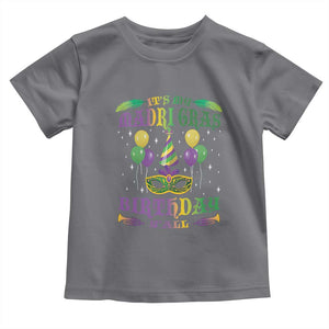Funny It's My Mardi Gras Birthday Y'all Toddler T Shirt TS09 Charcoal Print Your Wear