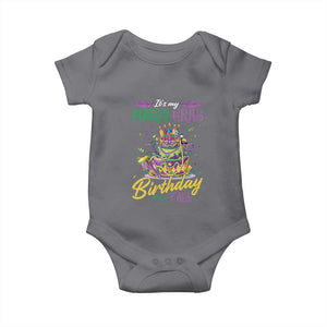 It's My Mardi Gras Birthday Y'all Funny Baby Onesie TS09 Charcoal Print Your Wear