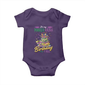 It's My Mardi Gras Birthday Y'all Funny Baby Onesie TS09 Purple Print Your Wear
