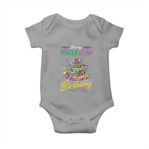 It's My Mardi Gras Birthday Y'all Funny Baby Onesie TS09 Sport Gray Print Your Wear