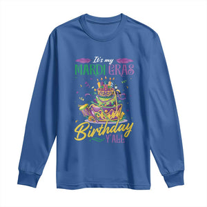 It's My Mardi Gras Birthday Y'all Funny Long Sleeve Shirt TS09 Royal Blue Print Your Wear