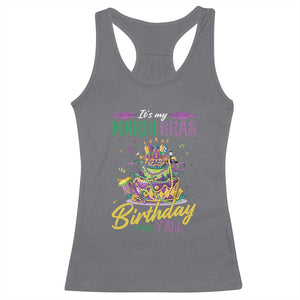 It's My Mardi Gras Birthday Y'all Funny Racerback Tank Top TS09 Charcoal Print Your Wear
