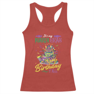 It's My Mardi Gras Birthday Y'all Funny Racerback Tank Top TS09 Red Print Your Wear
