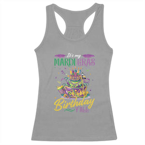 It's My Mardi Gras Birthday Y'all Funny Racerback Tank Top TS09 Sport Gray Print Your Wear