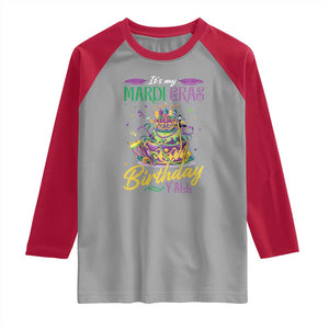 It's My Mardi Gras Birthday Y'all Funny Raglan Shirt TS09 Sport Gray Red Print Your Wear