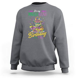 Funny It's My Mardi Gras Birthday Y'all Sweatshirt TS09 Charcoal Printyourwear