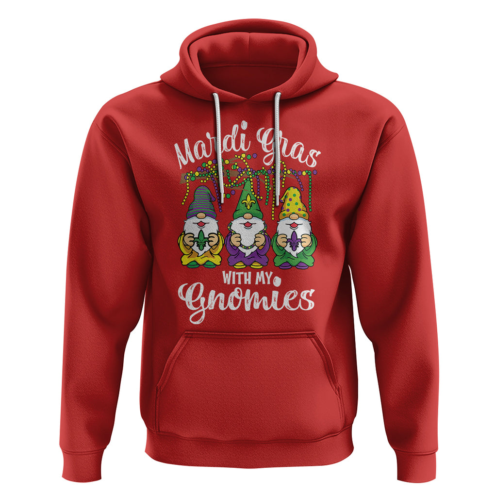 Mardi Gras With My Gnomies Funny Gnomes Squad Hoodie TS09 Red Printyourwear