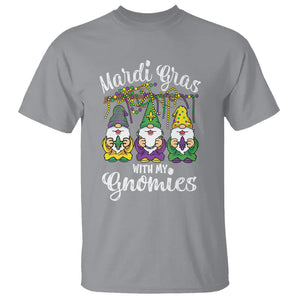 Mardi Gras With My Gnomies Funny Gnomes Squad T Shirt TS09 Sport Gray Printyourwear