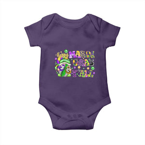 Happy Mardi Gras Y'all Cute Gnome Fat Tuesday Baby Onesie TS09 Purple Print Your Wear