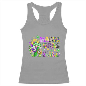 Happy Mardi Gras Y'all Cute Gnome Fat Tuesday Racerback Tank Top TS09 Sport Gray Print Your Wear
