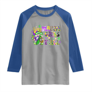 Happy Mardi Gras Y'all Cute Gnome Fat Tuesday Raglan Shirt TS09 Sport Gray Royal Print Your Wear