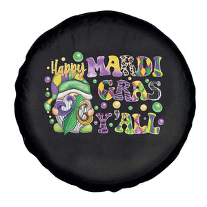 Happy Mardi Gras Y'all Cute Gnome Fat Tuesday Spare Tire Cover TS09 Print Your Wear