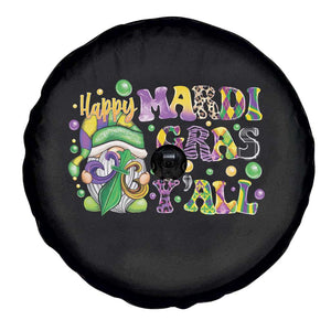 Happy Mardi Gras Y'all Cute Gnome Fat Tuesday Spare Tire Cover TS09 Print Your Wear