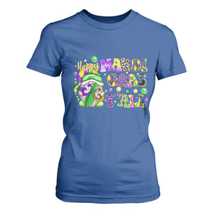 Happy Mardi Gras Y'all Cute Gnome Fat Tuesday T Shirt For Women TS09 Royal Blue Print Your Wear