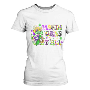 Happy Mardi Gras Y'all Cute Gnome Fat Tuesday T Shirt For Women TS09 White Print Your Wear