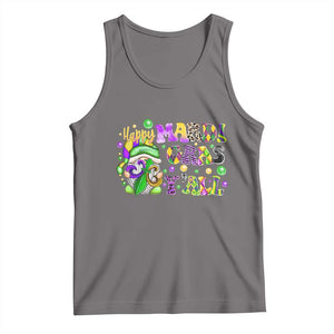 Happy Mardi Gras Y'all Cute Gnome Fat Tuesday Tank Top TS09 Deep Heather Print Your Wear
