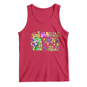 Happy Mardi Gras Y'all Cute Gnome Fat Tuesday Tank Top TS09 Red Print Your Wear