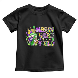 Happy Mardi Gras Y'all Cute Gnome Fat Tuesday Toddler T Shirt TS09 Black Print Your Wear