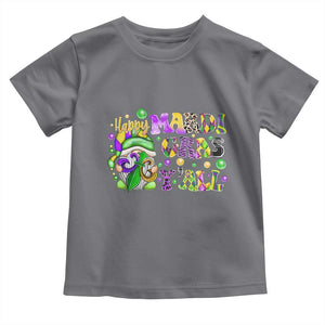 Happy Mardi Gras Y'all Cute Gnome Fat Tuesday Toddler T Shirt TS09 Charcoal Print Your Wear