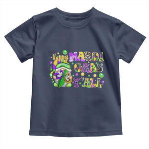 Happy Mardi Gras Y'all Cute Gnome Fat Tuesday Toddler T Shirt TS09 Navy Print Your Wear