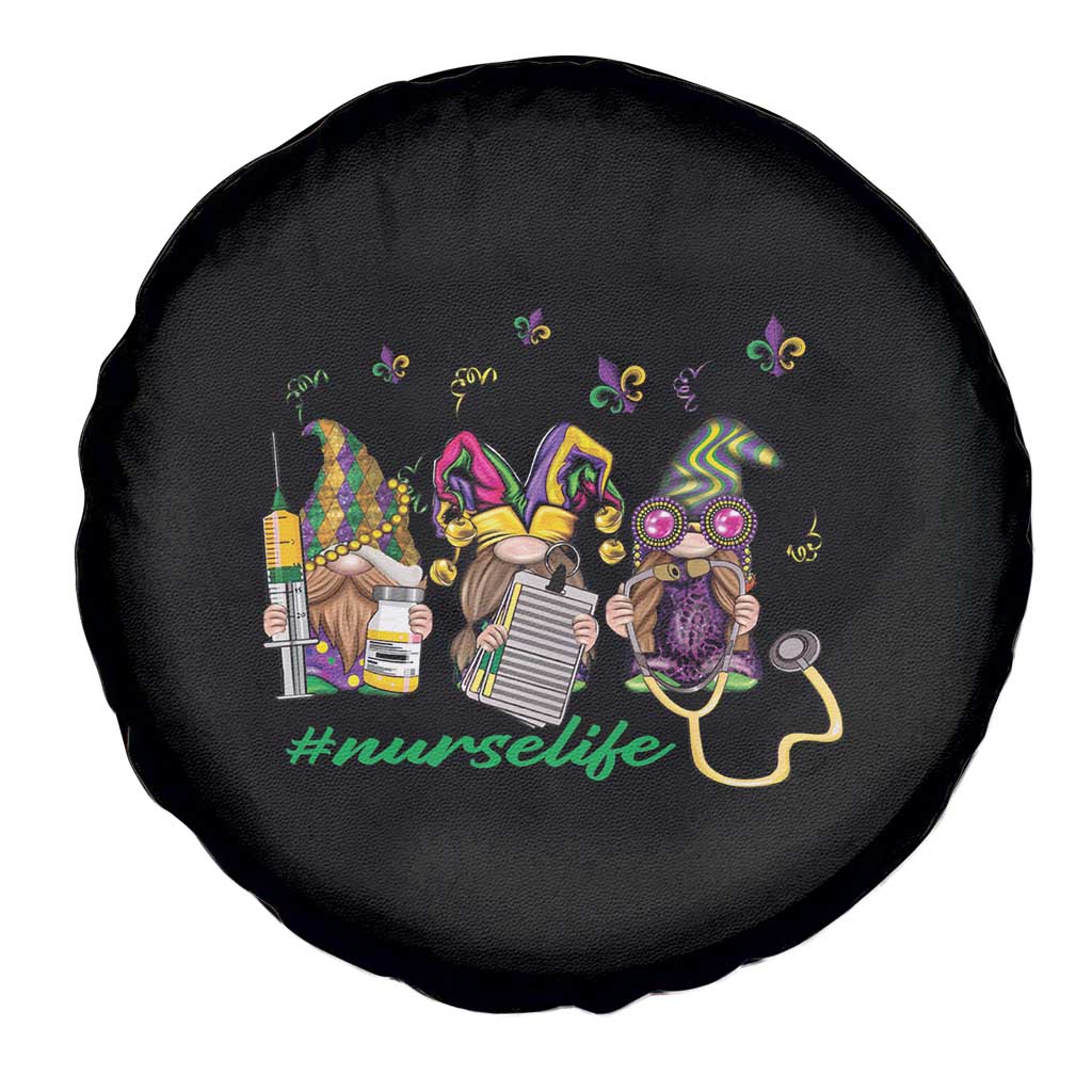 Mardi Gras Spare Tire Cover Jester Gnomes Nurse RN ICU NICU ER Scrub TS09 Print Your Wear