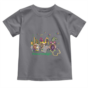 Mardi Gras Toddler T Shirt Jester Gnomes Nurse RN ICU NICU ER Scrub TS09 Charcoal Print Your Wear