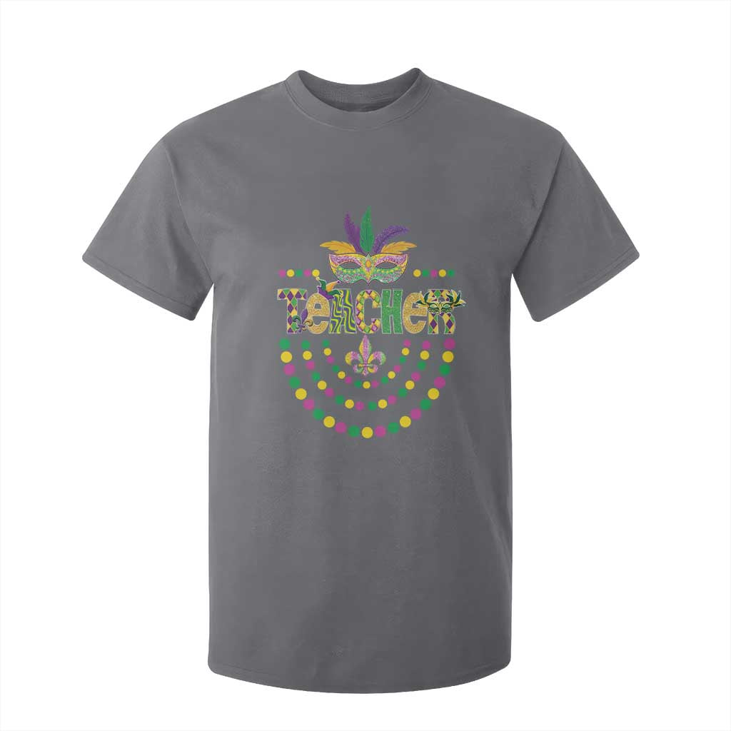 Mardi Gras Teacher Fat Tuesday New Orleans T Shirt For Kid TS09 Charcoal Print Your Wear