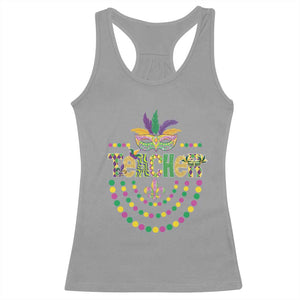 Mardi Gras Teacher Fat Tuesday New Orleans Racerback Tank Top TS09 Sport Gray Print Your Wear