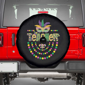 Mardi Gras Teacher Fat Tuesday New Orleans Spare Tire Cover TS09 Black Print Your Wear