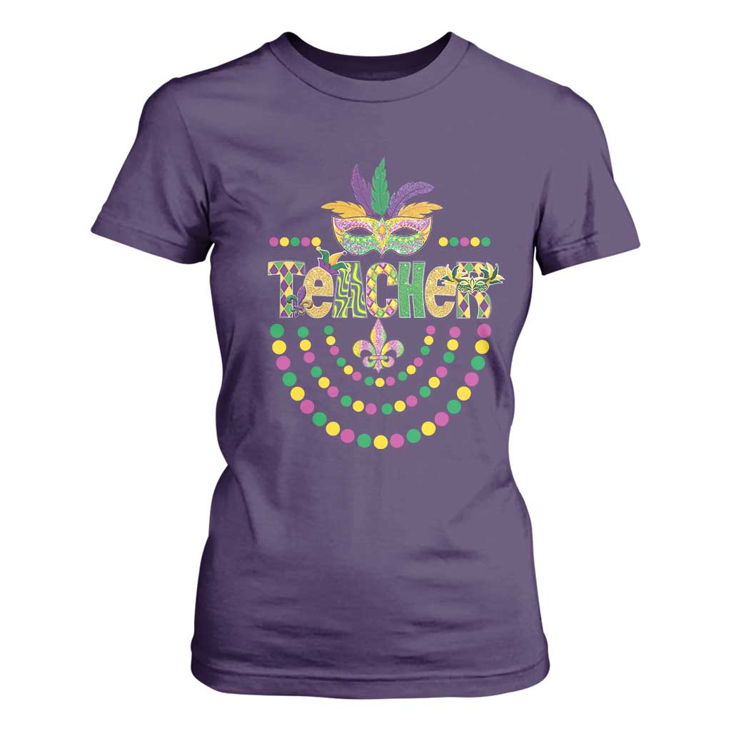 Mardi Gras Teacher Fat Tuesday New Orleans T Shirt For Women TS09 Purple Print Your Wear