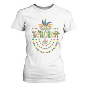 Mardi Gras Teacher Fat Tuesday New Orleans T Shirt For Women TS09 White Print Your Wear