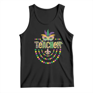 Mardi Gras Teacher Fat Tuesday New Orleans Tank Top TS09 Black Print Your Wear