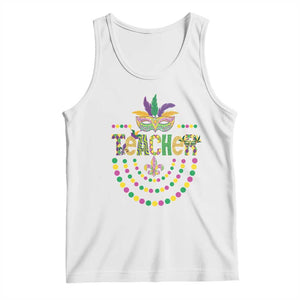 Mardi Gras Teacher Fat Tuesday New Orleans Tank Top TS09 White Print Your Wear