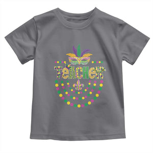 Mardi Gras Teacher Fat Tuesday New Orleans Toddler T Shirt TS09 Charcoal Print Your Wear