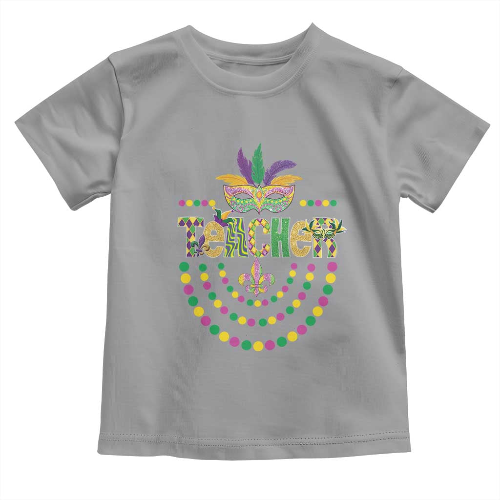 Mardi Gras Teacher Fat Tuesday New Orleans Toddler T Shirt TS09 Sport Gray Print Your Wear
