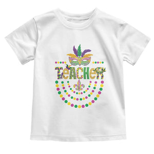 Mardi Gras Teacher Fat Tuesday New Orleans Toddler T Shirt TS09 White Print Your Wear