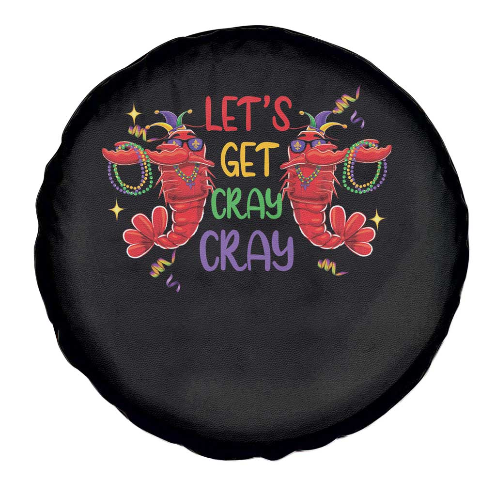 Mardi Gras Spare Tire Cover Lets Get Cray Cray Dabbing Crawfish TS09 Print Your Wear