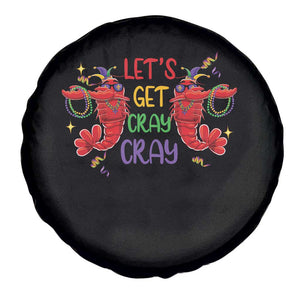 Mardi Gras Spare Tire Cover Lets Get Cray Cray Dabbing Crawfish TS09 Print Your Wear