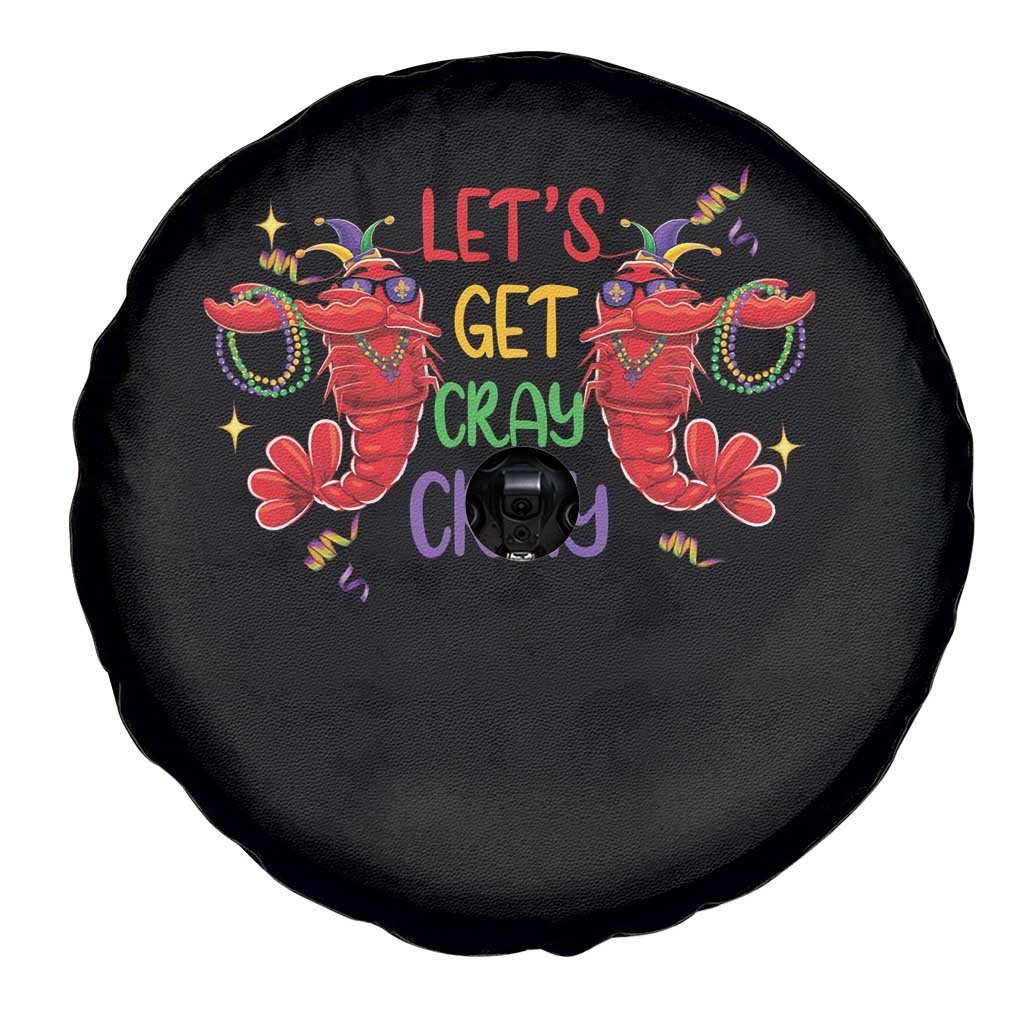 Mardi Gras Spare Tire Cover Lets Get Cray Cray Dabbing Crawfish TS09 Print Your Wear