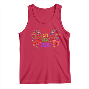 Mardi Gras Tank Top Lets Get Cray Cray Dabbing Crawfish TS09 Red Print Your Wear