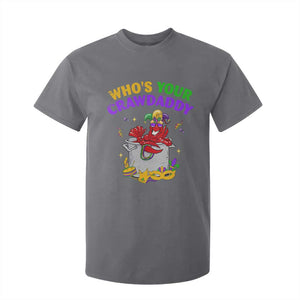 Mardi Gras T Shirt For Kid Who's Your Crawdaddy Funny Crawfish Jester Beads TS09 Charcoal Print Your Wear
