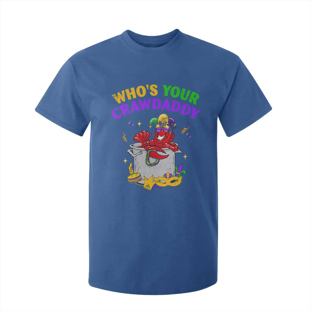 Mardi Gras T Shirt For Kid Who's Your Crawdaddy Funny Crawfish Jester Beads TS09 Royal Blue Print Your Wear