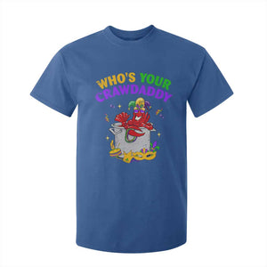 Mardi Gras T Shirt For Kid Who's Your Crawdaddy Funny Crawfish Jester Beads TS09 Royal Blue Print Your Wear