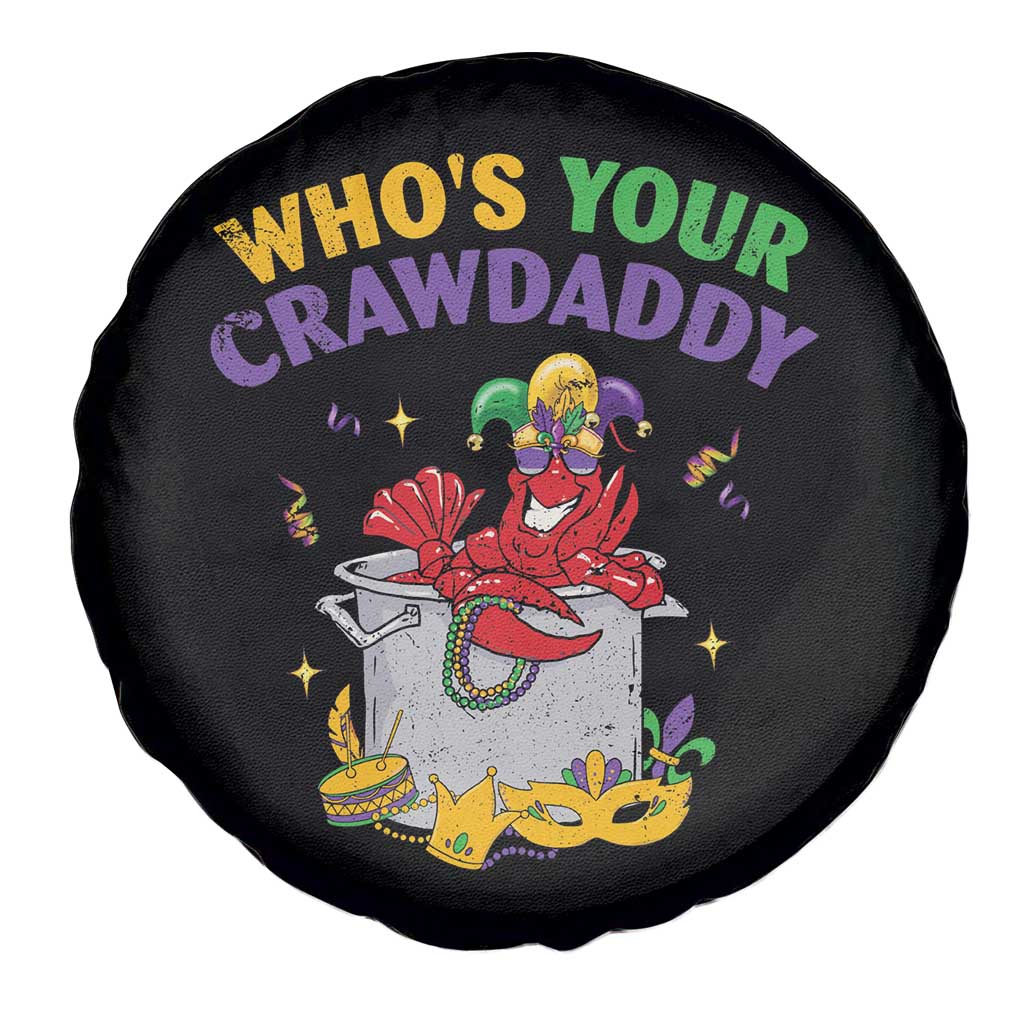 Mardi Gras Spare Tire Cover Who's Your Crawdaddy Funny Crawfish Jester Beads TS09 Print Your Wear