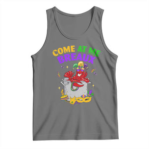Mardi Gras Tank Top Come At Me Breaux Funny Crawfish Beads TS09 Black Heather Print Your Wear
